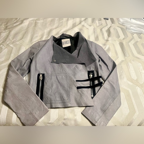 GUC BB DAKOTA Gray Moto Jacket, Waterfall Jacket, Sz XS-Small - Picture 5 of 6